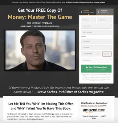 Tony Robbins Money Mastery Book Funnel