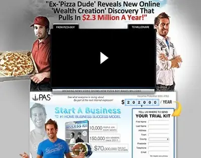Millionaire Pizza Boy Sales Funnel